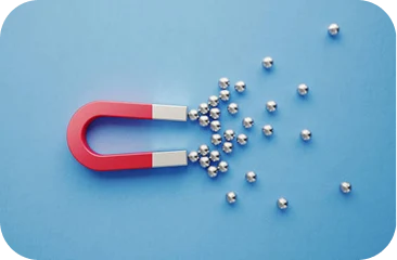 Magnet attracting leads