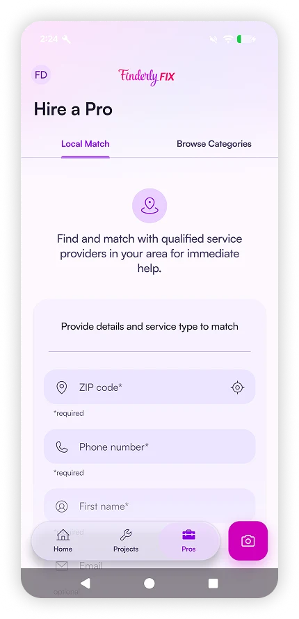 FinderlyFix app – Fix or Hire