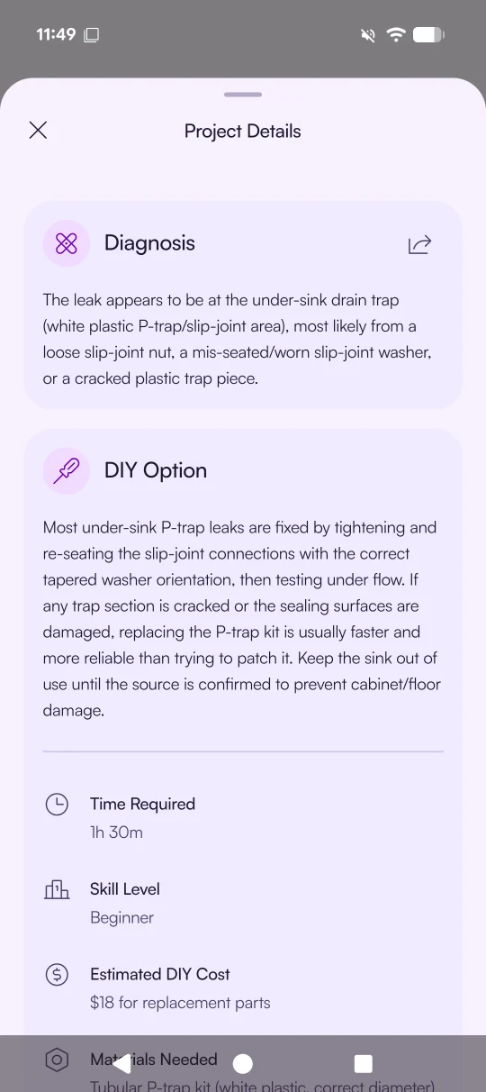 Identify – FinderlyFix app screenshot